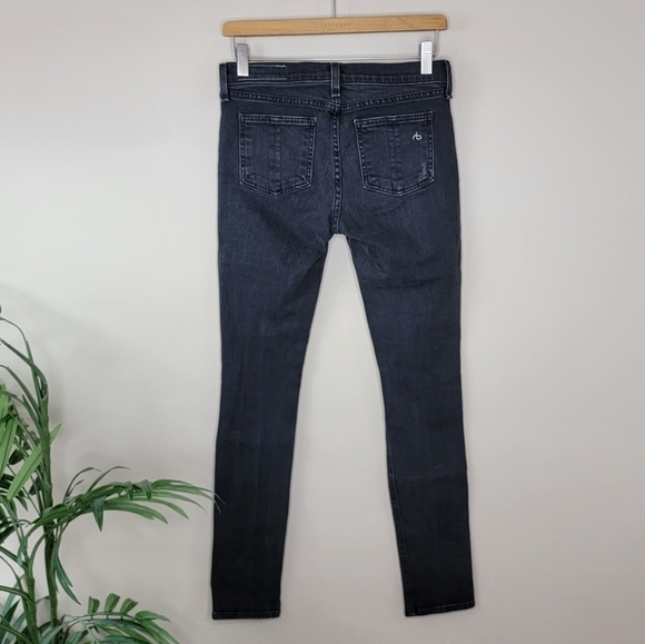 Rag & Bone | Black Distressed Skinny Jeans Size 26 - Picture 3 of 7